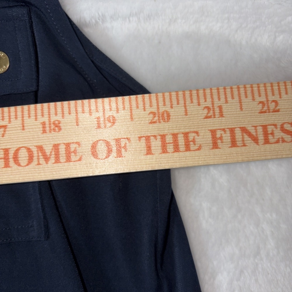 Michael Kors Solid Navy Blue Jersey Tank Maxi Dress 1X Classic Summer No Belt - Picture 8 of 11